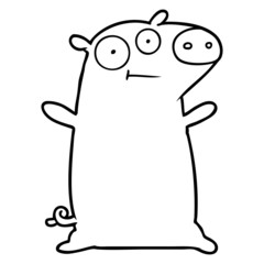 happy cartoon pig