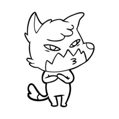 clever cartoon fox