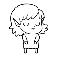 cartoon elf girl