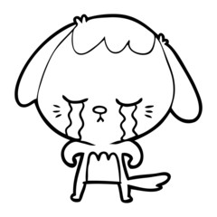 cartoon crying dog