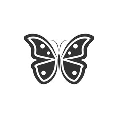 Butterfly silhouette logo icon template