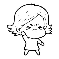 cartoon angry girl