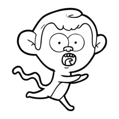 cartoon shocked monkey