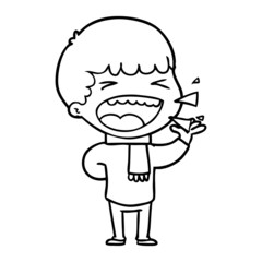 cartoon laughing man