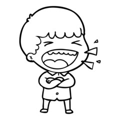cartoon laughing man