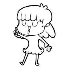 cartoon woman
