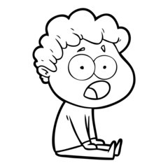 cartoon man gasping in surprise