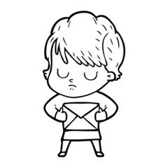 Obraz premium cartoon woman