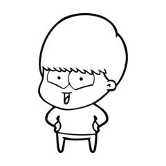 cartoon happy boy