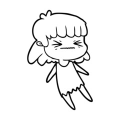 cartoon angry girl