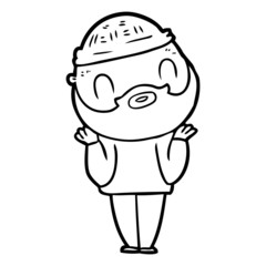 cartoon bearded man