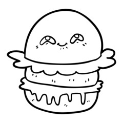 cartoon fast food burger