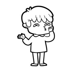 cartoon man confused