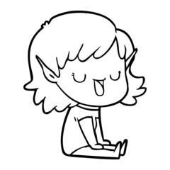 cartoon elf girl