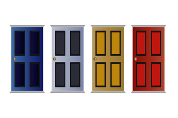 Colorful door graphic template pack