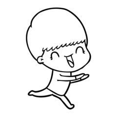 Obraz premium happy cartoon boy