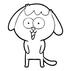 Obraz premium cute cartoon dog