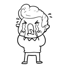 cartoon crying man