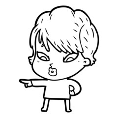 cartoon woman