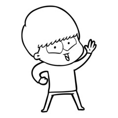 cartoon happy boy
