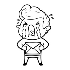 cartoon crying man