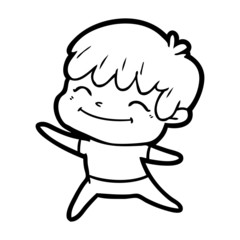 cartoon happy boy