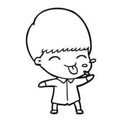 funny cartoon boy