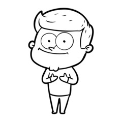 cartoon smiling man