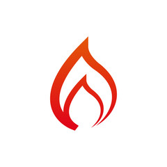 Red flames design concept vector