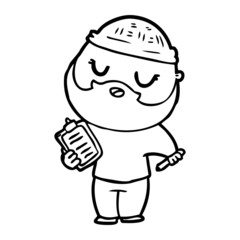 cartoon man with beard