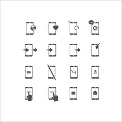 Phone icon. Flat  icon set