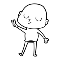 cartoon bald man