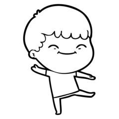 cartoon happy boy