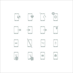 Phone icon. Flat  icon set