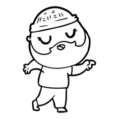 Fototapeta premium cartoon man with beard