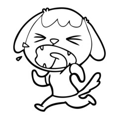 Obraz premium cute cartoon dog barking