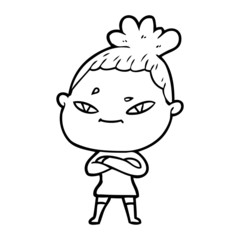 Obraz premium cartoon woman