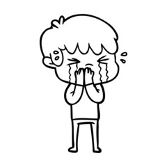 cartoon boy crying