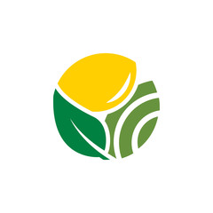 Clean farm agriculture logo design concept