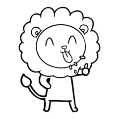 happy cartoon lion
