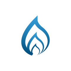 Blue flames design concept vector