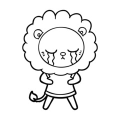 crying cartoon lion