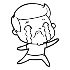 cartoon man crying