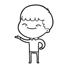 cartoon happy boy