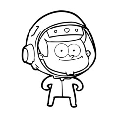happy astronaut cartoon
