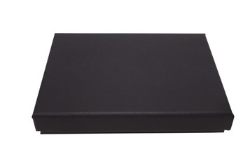 Isolated black gift box.