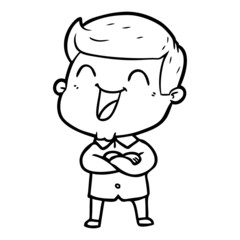 cartoon man laughing