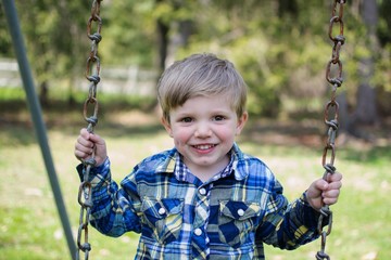 Boy on swing