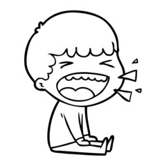 cartoon laughing man