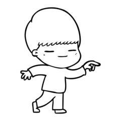 cartoon smug boy